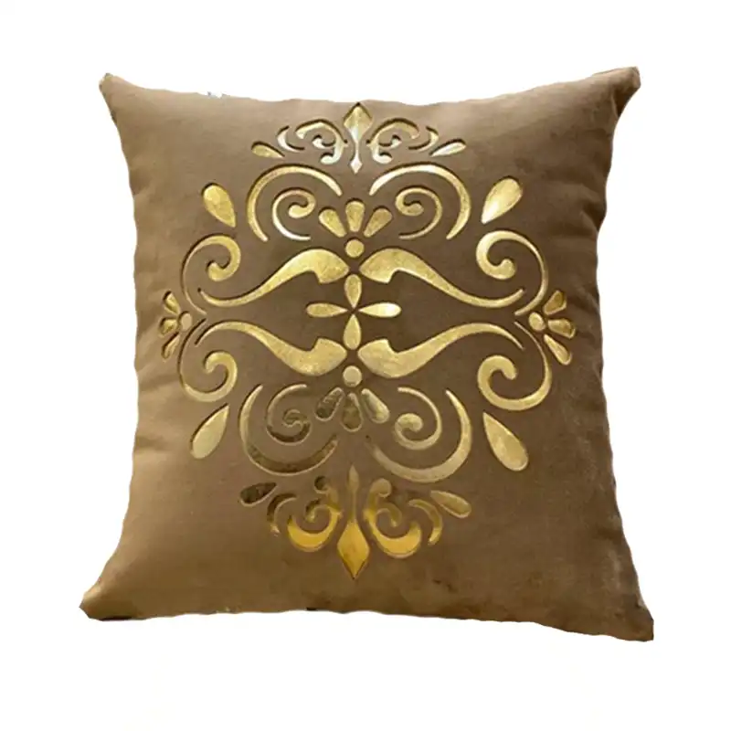 کاور کوسن مدل چرم و مخمل داماس