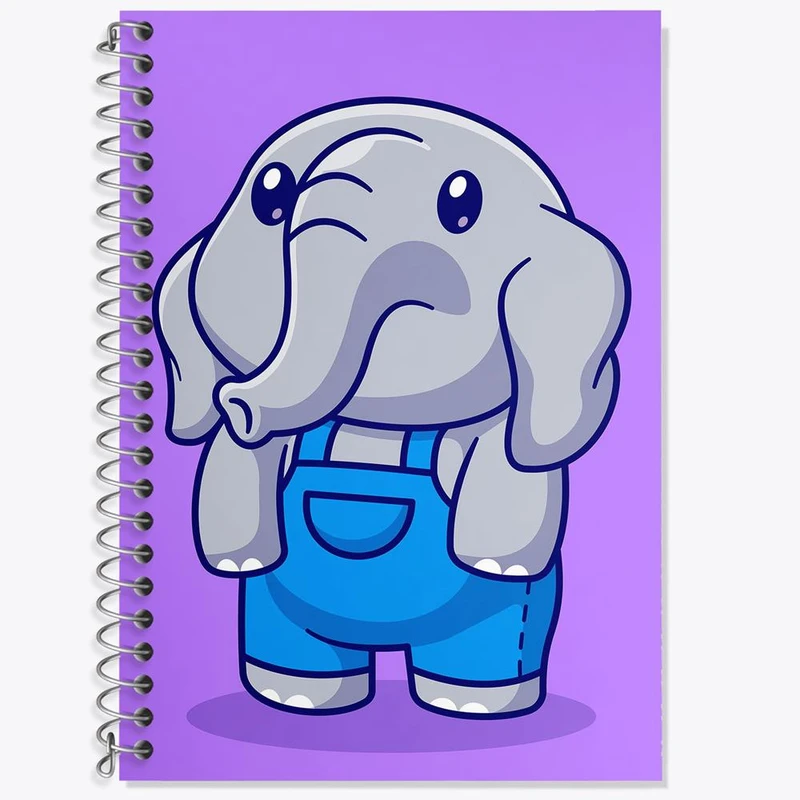 دفتر لغت 50 برگ خندالو مدل فیل کوچولو کد 29484