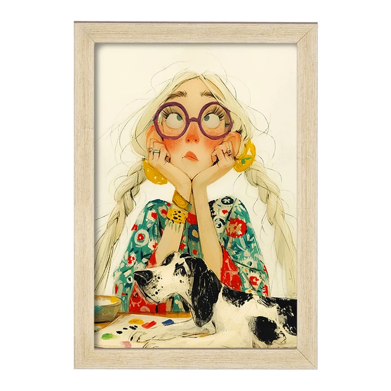 تابلو خندالو مدل دختر خنگ کد F7666