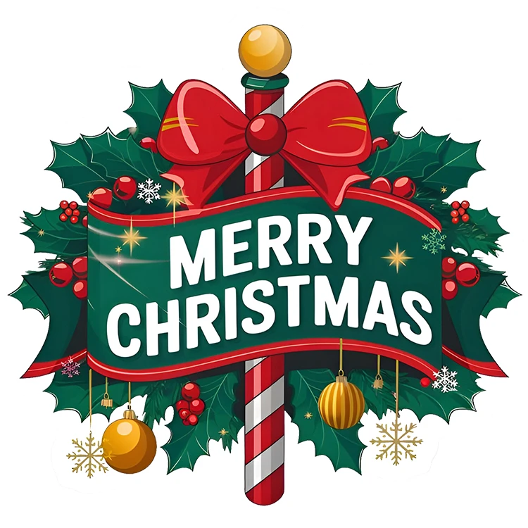 استیکر پارچه و لباس پاد آفرین مدل کریسمس کد DKST704