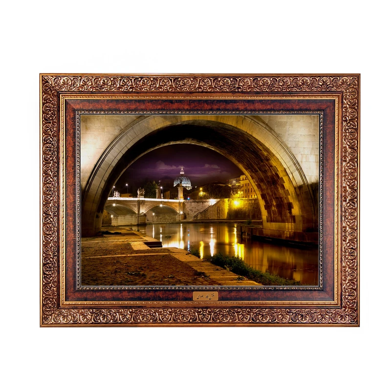 تابلو فرش ماشینی نقش نگار رضوی طرح رودخانه کد 5669C