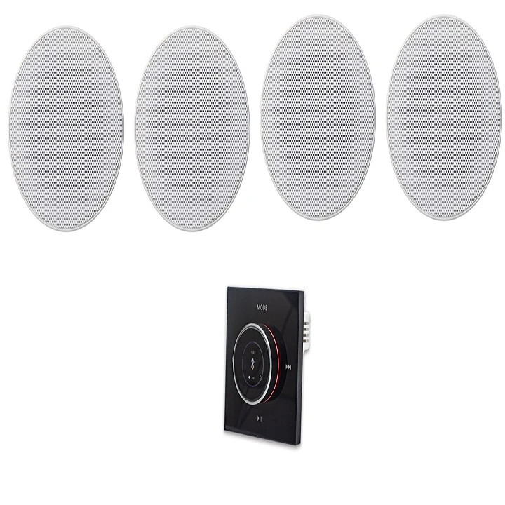  اسپیکر سقفی مدل F635 به همراه پنل صوتی ولوم دار مجموعه 5 عدد 