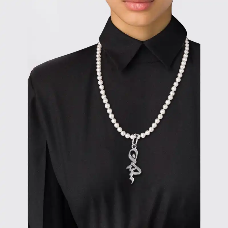 گردنبند نقره زنانه لیردا مدل اسم دینا morv sss 84