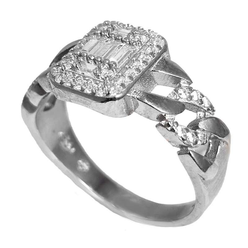 انگشتر نقره زنانه مدل جواهری کد JW5045 انگشتر نقره زنانه مدل جواهری کد JW5045