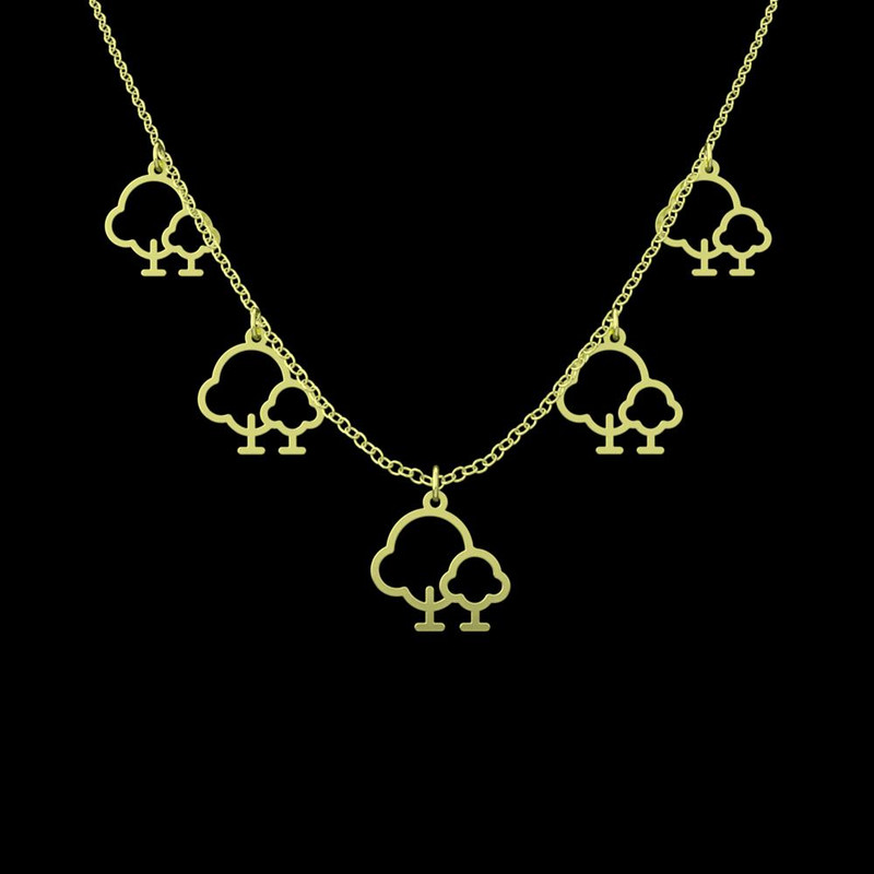 گردنبند طلا 18 عیار زنانه مدوپد مدل درخت کد RNA15827