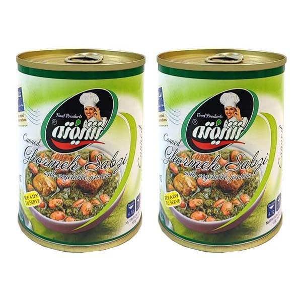 کنسرو خورشت سبزی با سویا  شیفته - 370 گرم بسته 2 عددی