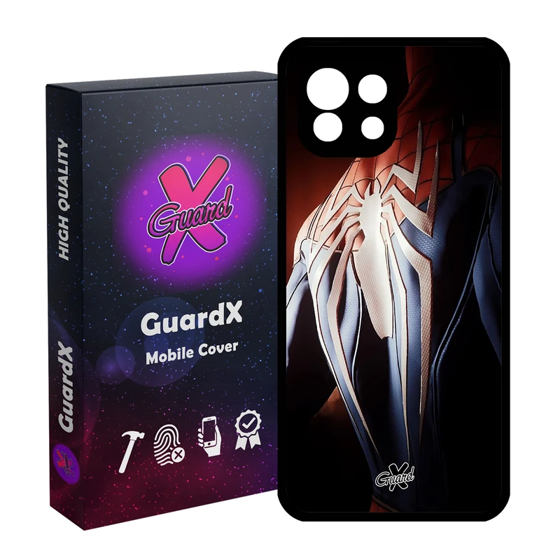 کاور گارد ایکس طرح Spider Man مدل Glass10126 مناسب برای گوشی موبایل شیائومی Mi 11 Lite