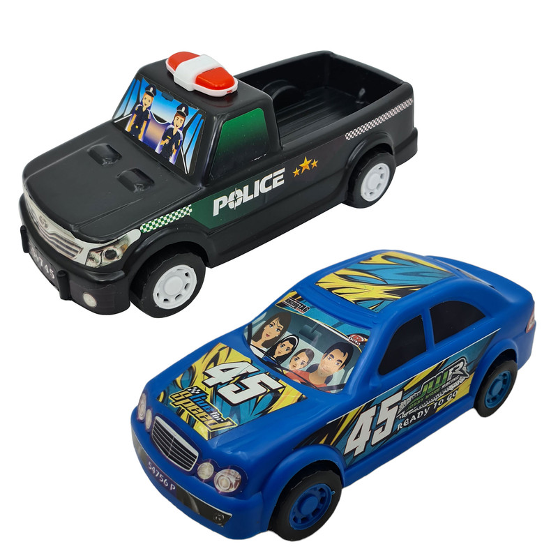 ماشین بازی مدل تویتا الگانس طرح پلیس کد D_840 مجموعه 2 عددی