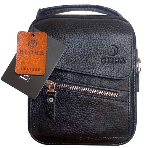 کیف رودوشی مردانه بیورا مدل چرم زیپ کج dbb83