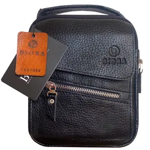 کیف رودوشی مردانه بیورا مدل چرم زیپ کج dbb83