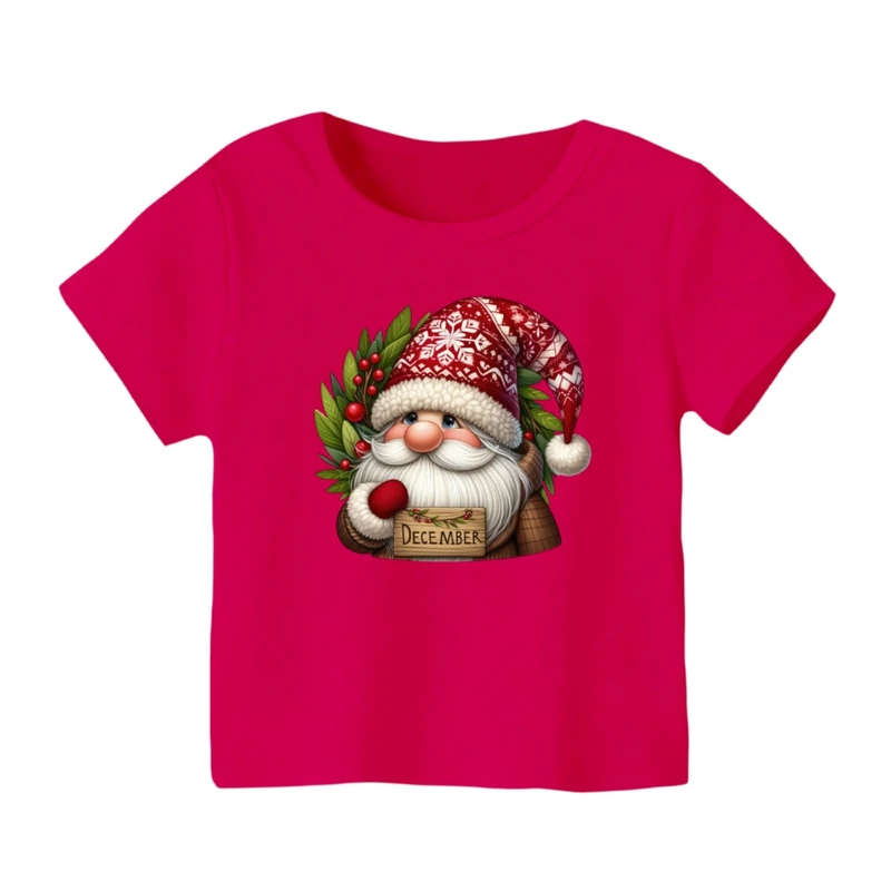 تی شرت آستین کوتاه بچگانه مدل بابانوئل کریسمس کد 35