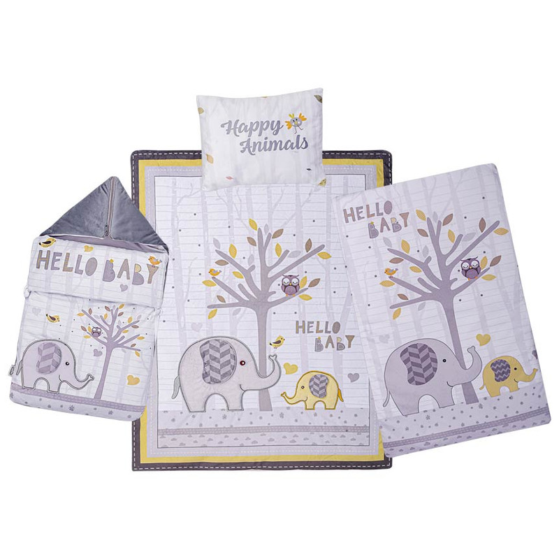 سرویس خواب نوزاد نی نی بان طرح مامافیل مجموعه 4 عددی