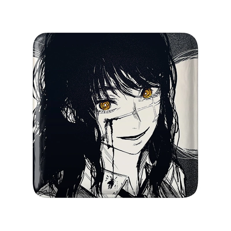 مگنت خندالو طرح میتاکا انیمه مرد اره ای Chainsaw Man  مدل مربعی کد 23212