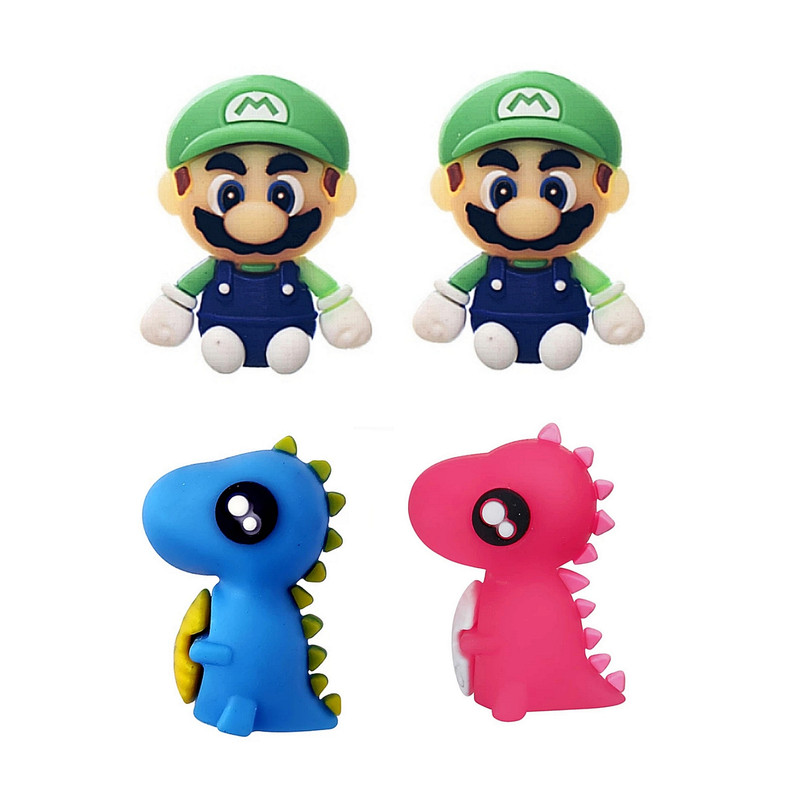 سرمدادی مدل دایناسور و ماریو قارچ خور بسته 4 عددی