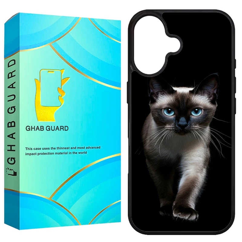 کاور قاب گارد طرح گربه مدل G16PL مناسب برای گوشی موبایل اپل iPhone 16 Plus