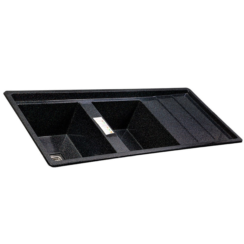 سینک ظرفشویی گرانیت توکار دو لگنه مدل 120MAK