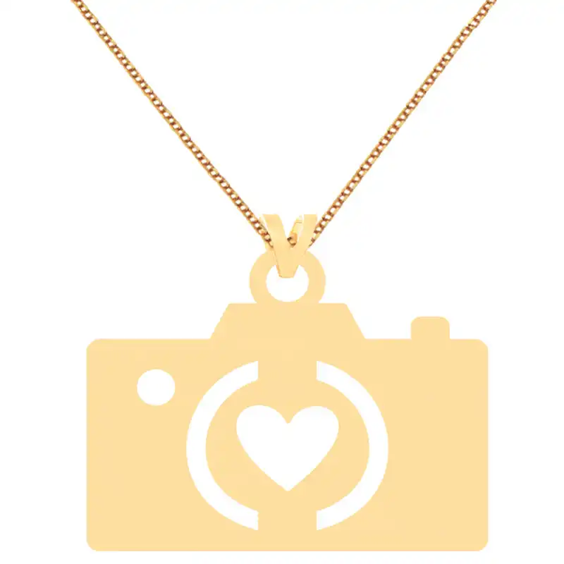 گردنبند طلا 18 عیار زنانه الن نار مدل دوربين عکاسي 7163