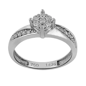 انگشتر طلا 18 عیار زنانه جواهری سون مدل 2631