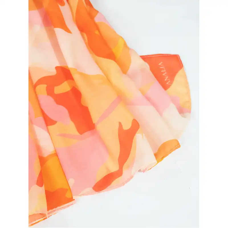 شال زنانه مدل نخی تابستانه نخی خنک طرح پاییزی کد a-2296