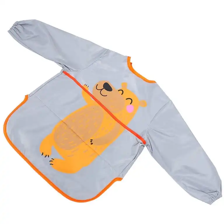 پیش بند نوزادی مدل آستین دار کاسه دار خرس تنبل