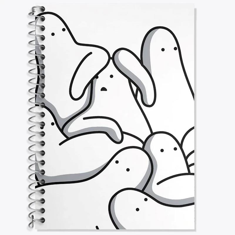 دفتر زبان 50 برگ خندالو مدل دو خط طرح تنبل خسته کد 29418