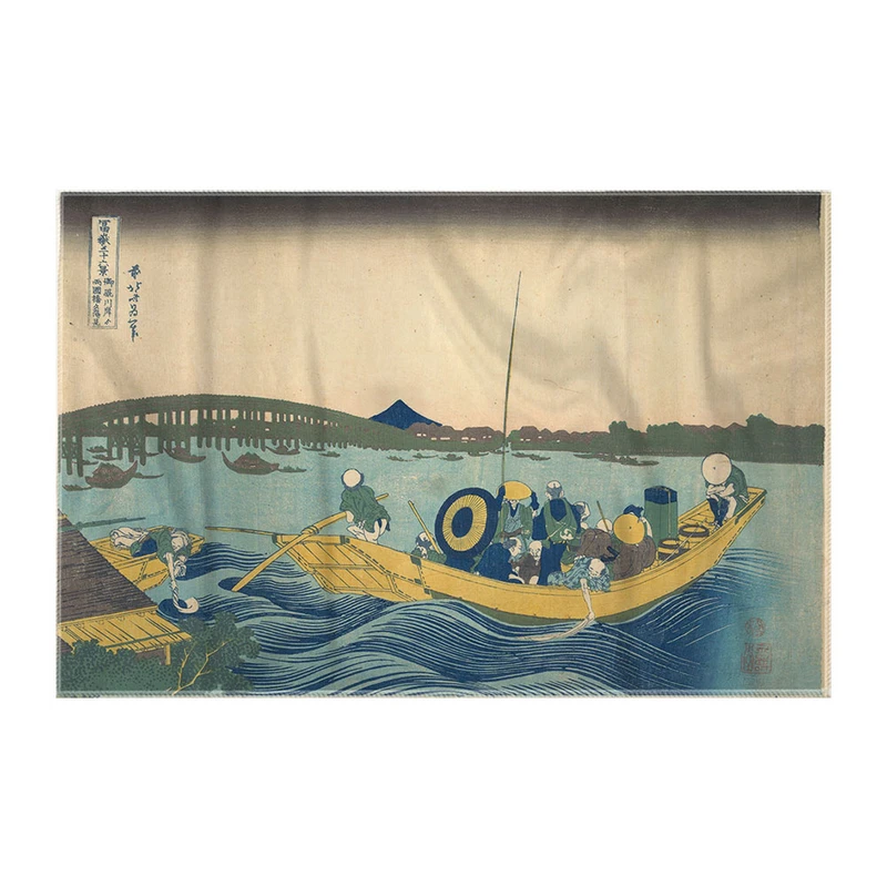 کاغذ کادو ترمه طراحان ایده مدل نمای غروب آفتاب از پل ریوگوکو از هوکوسای کد art0248 