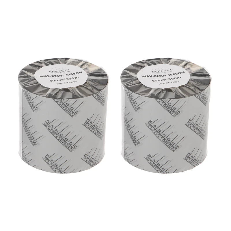 ریبون پرینتر لیبل زن بارکد مدل Wax-Resin 60 mm x 300 m بسته 2 عددی