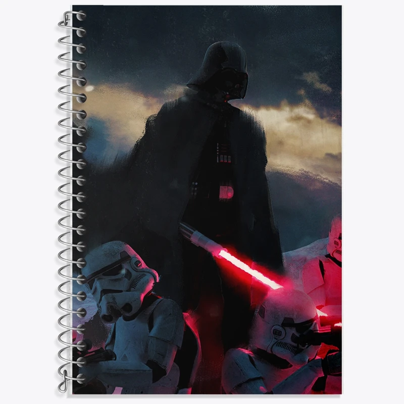 دفتر زبان 50 برگ خندالو مدل دو خط طرح جنگ ستارگان (Star Wars) کد F1776