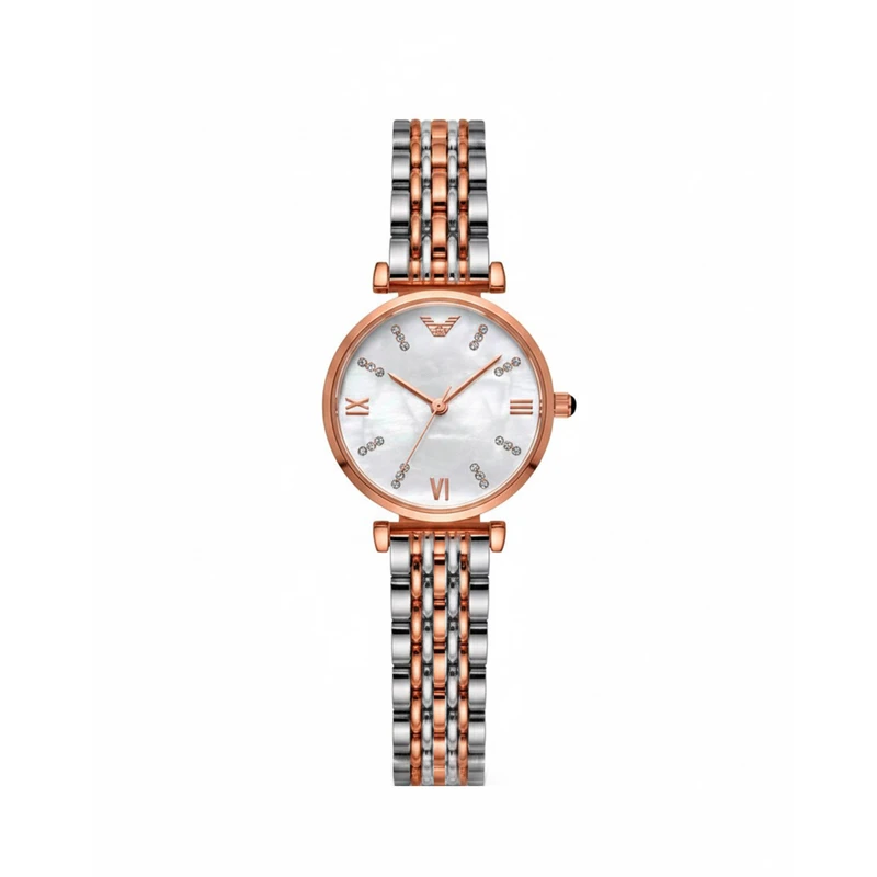 ساعت مچی عقربه‌ای کوارتز زنانه مدل صدفی مینیمال کد 135A