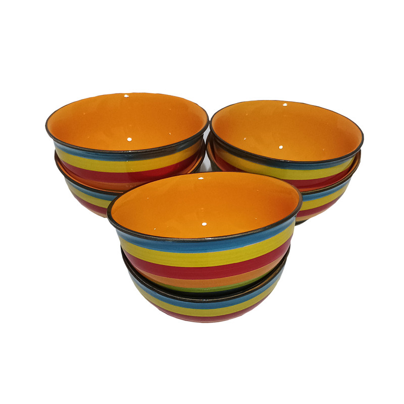 کاسه مدل رنگین کمان کد sd 001 بسته 6 عددی