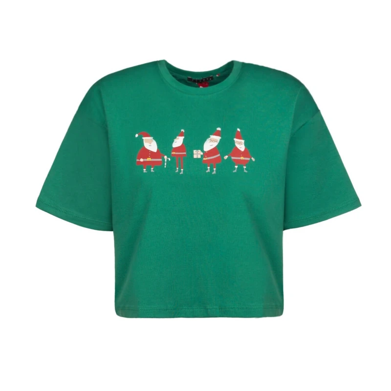 کراپ‌ تی‌شرت آستین کوتاه زنانه مدل SABA-2345