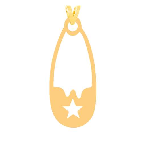 آویز گردنبند طلا 18 عیار زنانه کرابو مدل سنجاق Kr31583