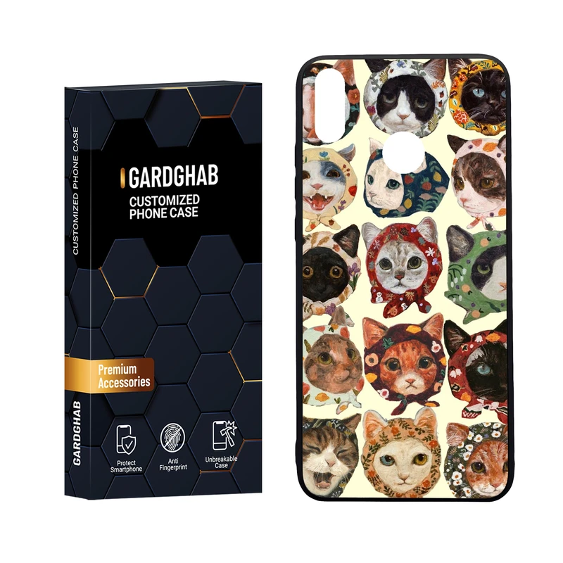 کاور گارد قاب مدل دورژله ای پشت گلس فانتزی مناسب برای گوشی موبایل آنر 8x