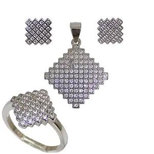 نیم ست نقره زنانه کد 0466