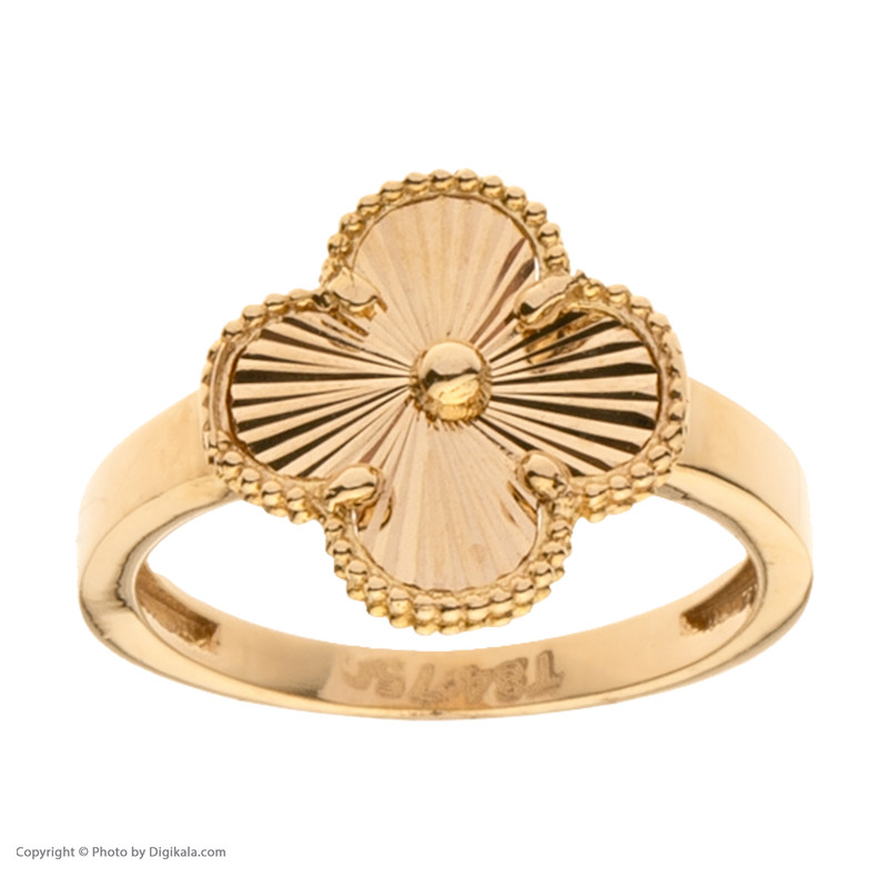 انگشتر طلا 18 عیار زنانه با طرح ونکلیف آرپلز مایا ماهک مدل MR0799 سایز 53