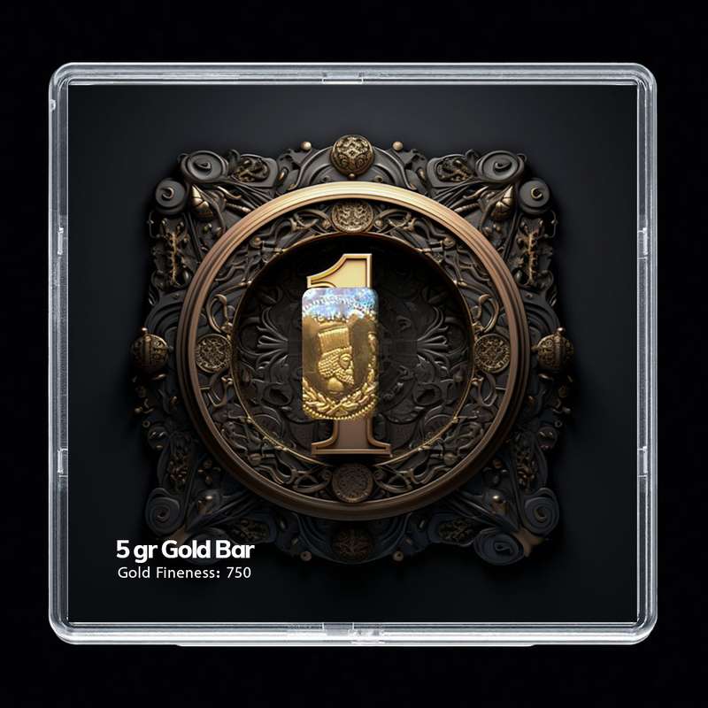 شمش طلا 18 عیار مدوپد مدل عدد 1 کد SG-10203