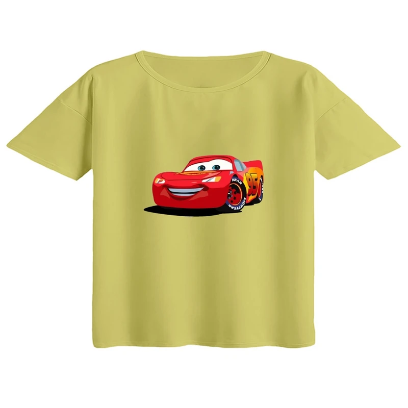 کراپ تی‌شرت آستین کوتاه زنانه مدل مک کوئین