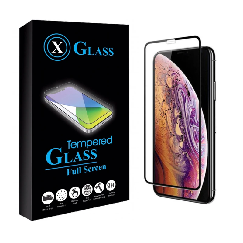 محافظ صفحه نمایش ایکس گلس مدل فول مناسب برای گوشی موبایل اپل IPHONE XS MAX
