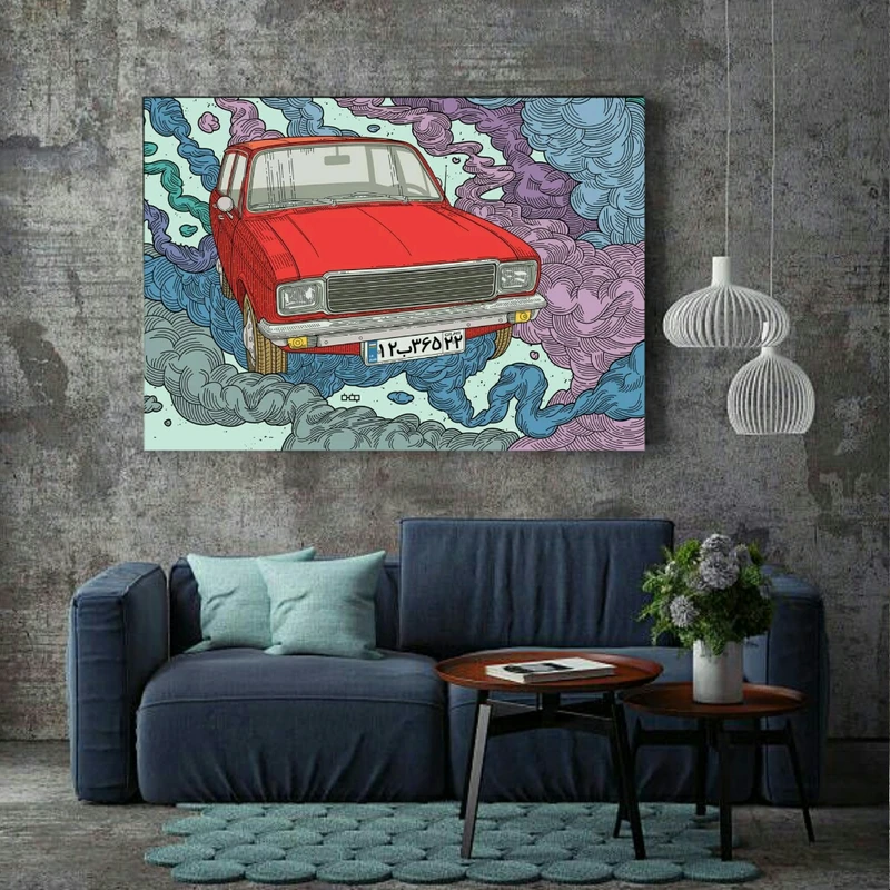 تابلو شاسی طرح ماشین کلاسیک مدل TSH1457