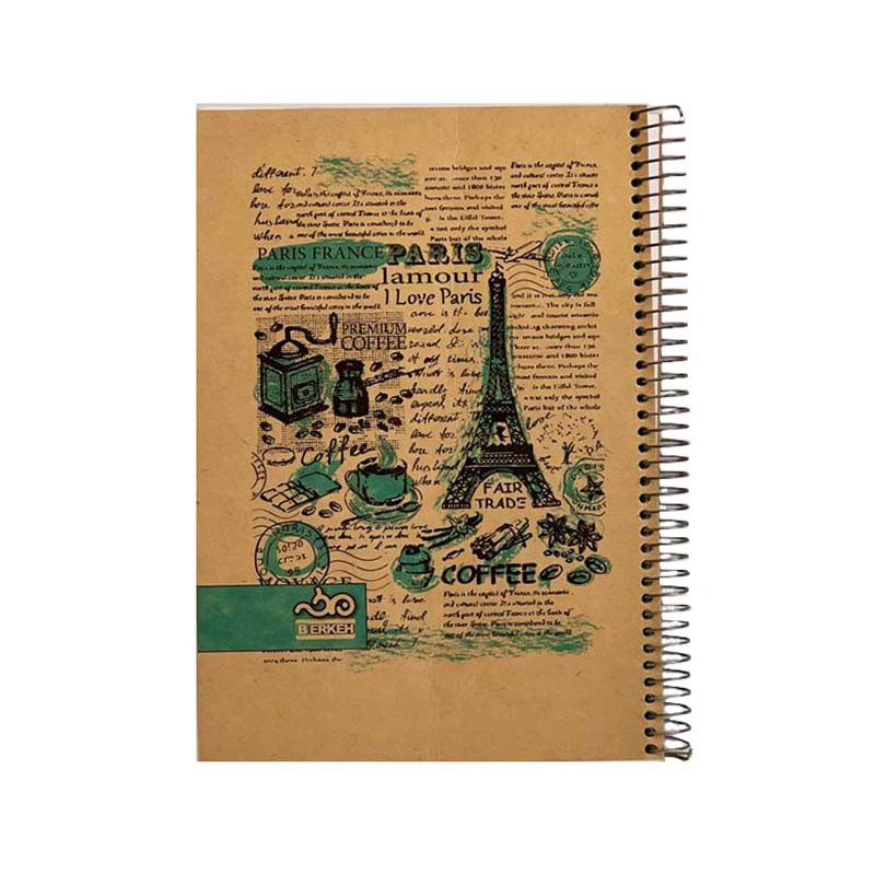 دفتر مشق 200 برگ برکه مدل فنری کد 6302