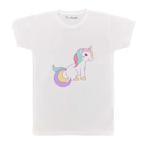 تی شرت بچگانه پرمانه طرح Unicorn کد pmt.3095