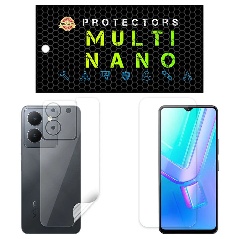 محافظ صفحه نمایش مولتی نانو مدل X-SFT مناسب برای گوشی موبایل ویوو Y36 5G به همراه محافظ پشت