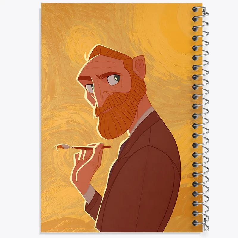 دفتر مشق 100 برگ خندالو طرح ونسان ونگوگ کد F7314