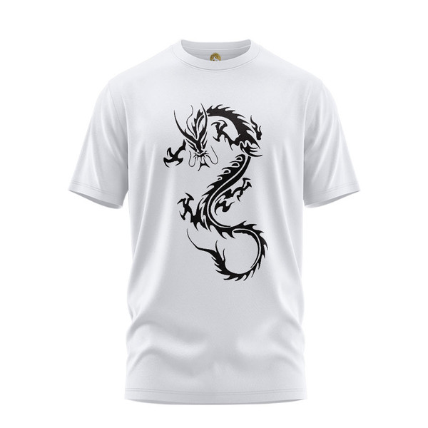 تی شرت آستین کوتاه مردانه هومرو مدل TW165 طرح اژدها