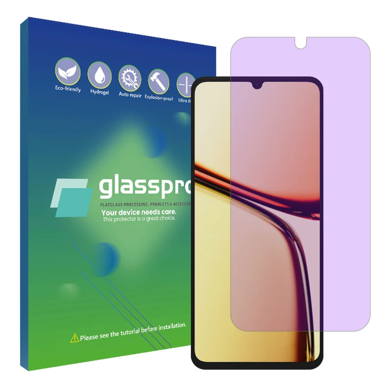 محافظ صفحه نمایش ضد اشعه بنفش گلس پرو مدل Resistant‌ مناسب برای گوشی موبایل ریلمی C61