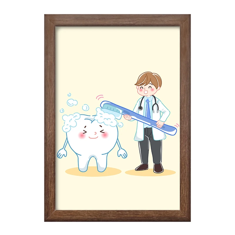 تابلو خندالو طرح دندان و دندان پزشکی کودکانه کد 36711
