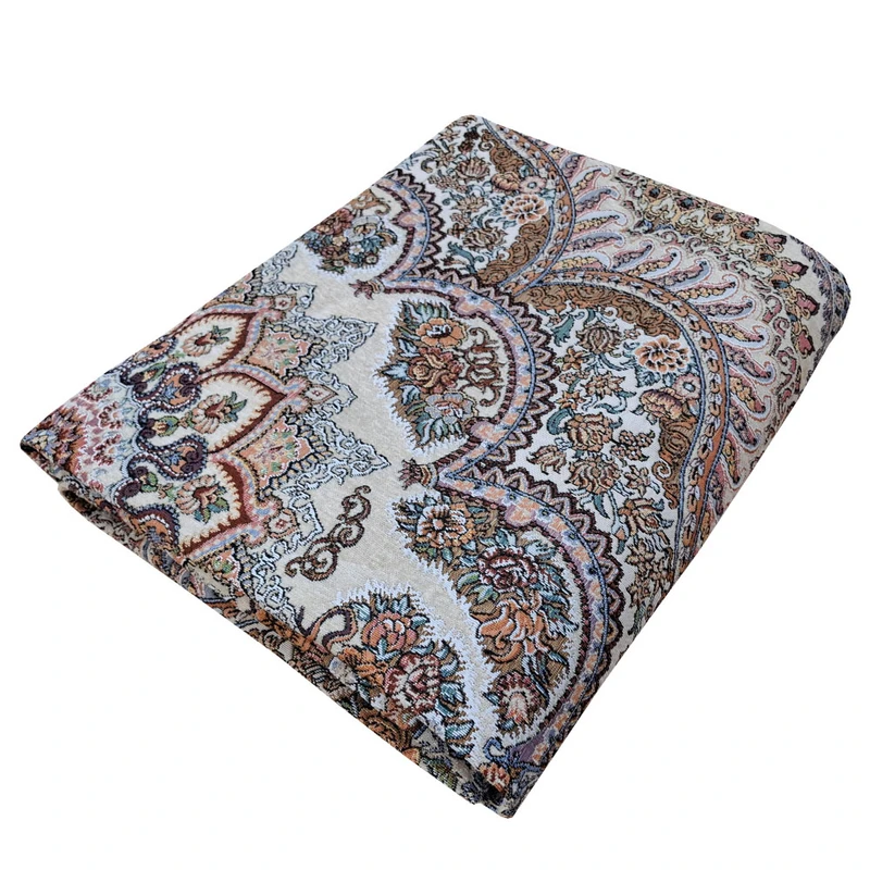 روفرشی سوپر گلشن یزد مدل گل شقایق کد 808k زمینه کرم