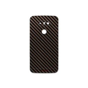 MAHOOT Glossy-Brown-Fiber Cover Sticker for LG G5