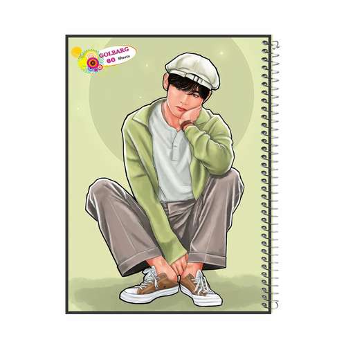 دفتر مشق 60 برگ گلبرگ طرح بی تی اس لباس کد 36