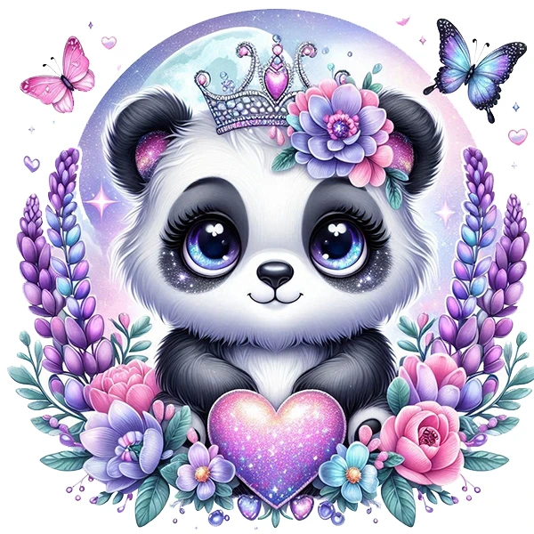   استیکر پارچه و لباس پاد آفرین طرح کارتونی پاندا کد 4038